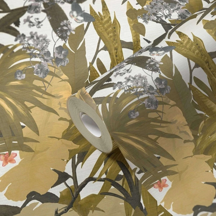 Desert Lodge 38522-4 Tapeta AS wzór kwiatowy, kwiaty, palmy, gęsty wzór botaniczny