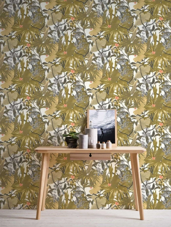 Desert Lodge 38522-4 Tapeta AS wzór kwiatowy, kwiaty, palmy, gęsty wzór botaniczny