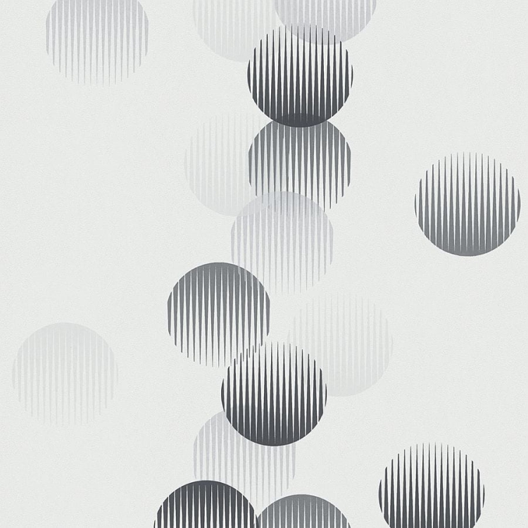 Tapeta ścienna IVY Marburg 82325 Novamur, biało czarne koła, wzór geometryczny