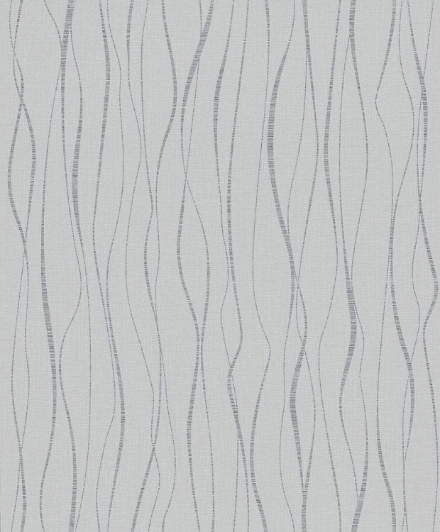 Tapeta ścienna IVY Marburg 82320 Novamur, szaro srebrne pionowe fale, wzór geometryczny