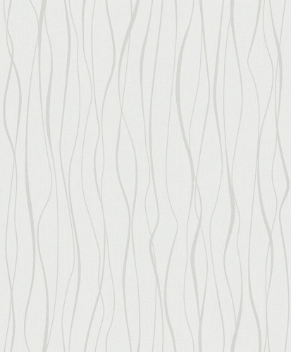 Tapeta ścienna IVY Marburg 82319 Novamur, biało beżowe pionowe fale, wzór geometryczny