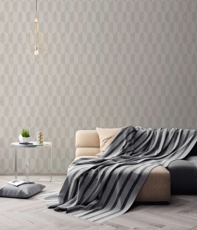 Geo Effect 38592-2 Tapeta AS romby, wzór geometryczny efekt 3D szachownica