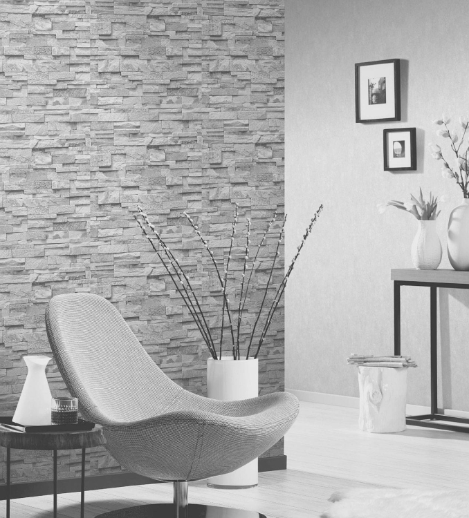 Tapeta ścienna na flizelinie 2363-30 Erismann łupek szary, kamień 3D