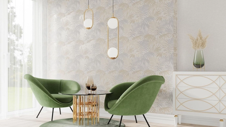 Alegro 454008 Tapeta ścienna Sintra, liście, palmy