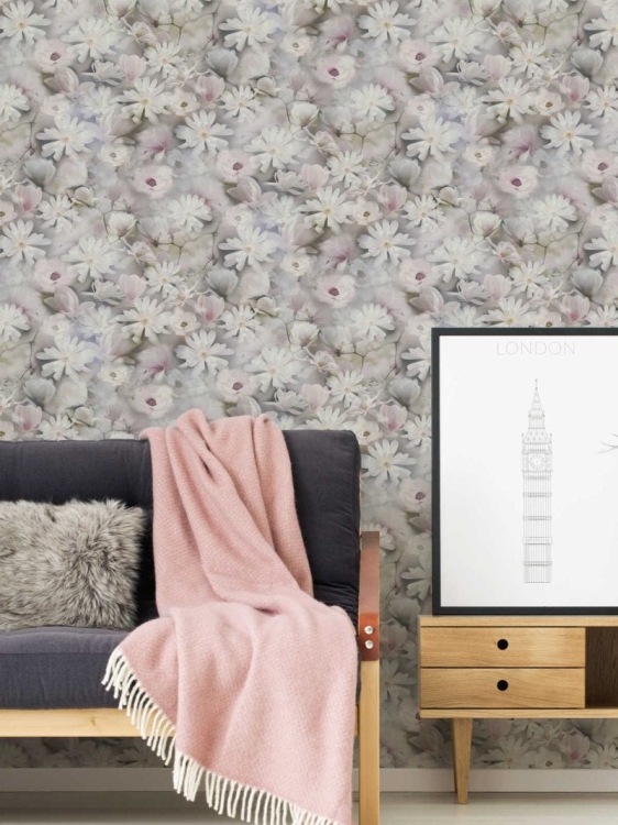 Print Walls 38722-3 Tapeta ścienna AS, kwiaty, kwiatki, magnolia, 3D