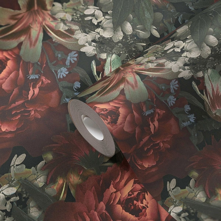 Print Walls 38509-1 Tapeta ścienna AS, kwiaty, kwiatki, piwonie, lilie