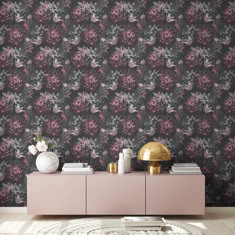 Print Walls 38509-3 Tapeta ścienna AS, kwiaty, kwiatki, piwonie, lilie