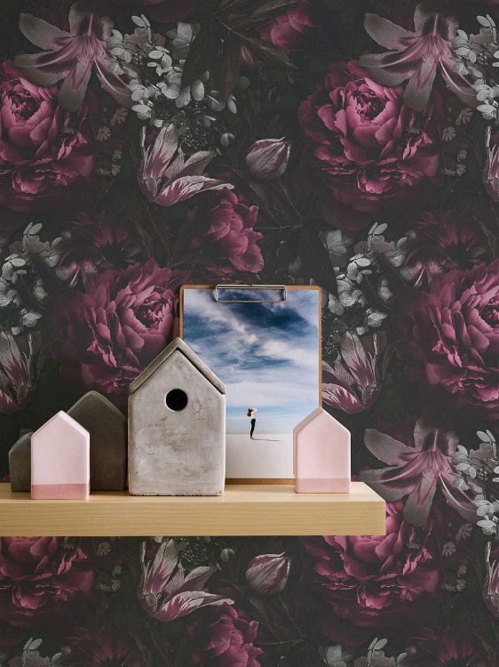 Print Walls 38509-4 Tapeta ścienna AS, kwiaty, kwiatki, piwonie, lilie