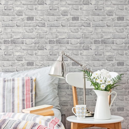 Top Trend 5 A28903 Tapeta ścienna Grandeco, cegła, cegły, mur, 3D