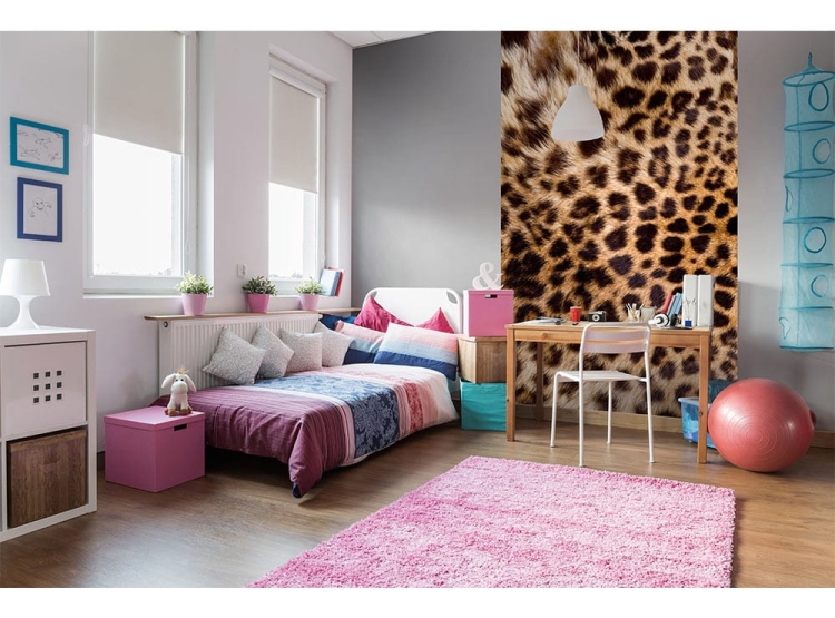 Fototapeta MS-2-0184 Skóra lamparta flizelinowa Dimex