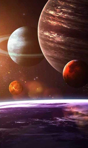 Fototapeta MS-2-0188 Układ słoneczny flizelinowa Dimex