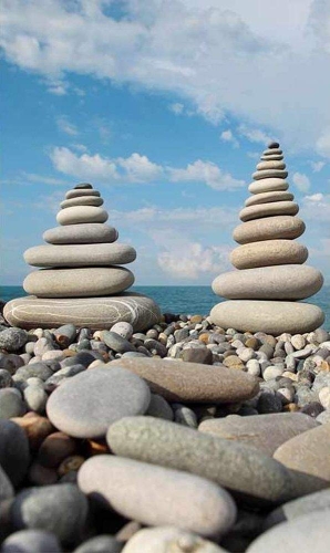 Fototapeta MS-2-0204 Kamienie flizelinowa Dimex Plaża morze