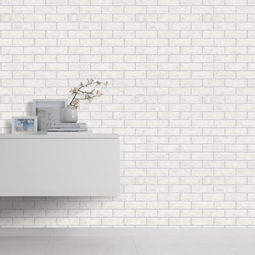 Tapeta10339-10 cegła jasna z szarą fugą Erismann