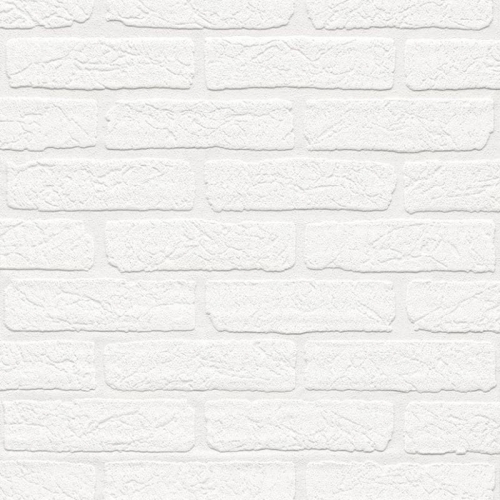 Rasch 150100 Tapeta ścienna cegła biała wypukła, 3D do malowania