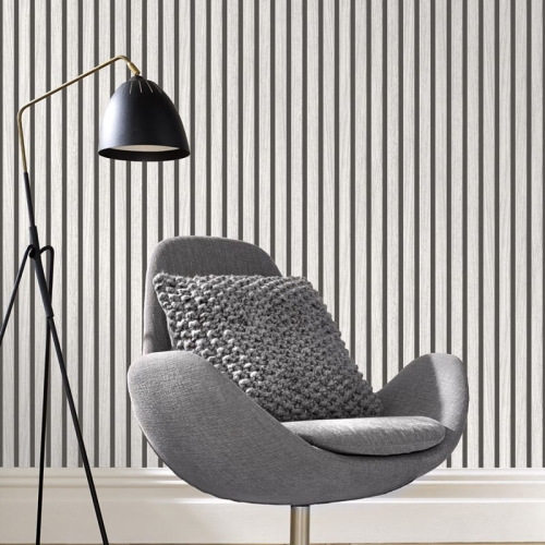 Rasch Lamele szary jasny, imitacja lameli ściennych 277776