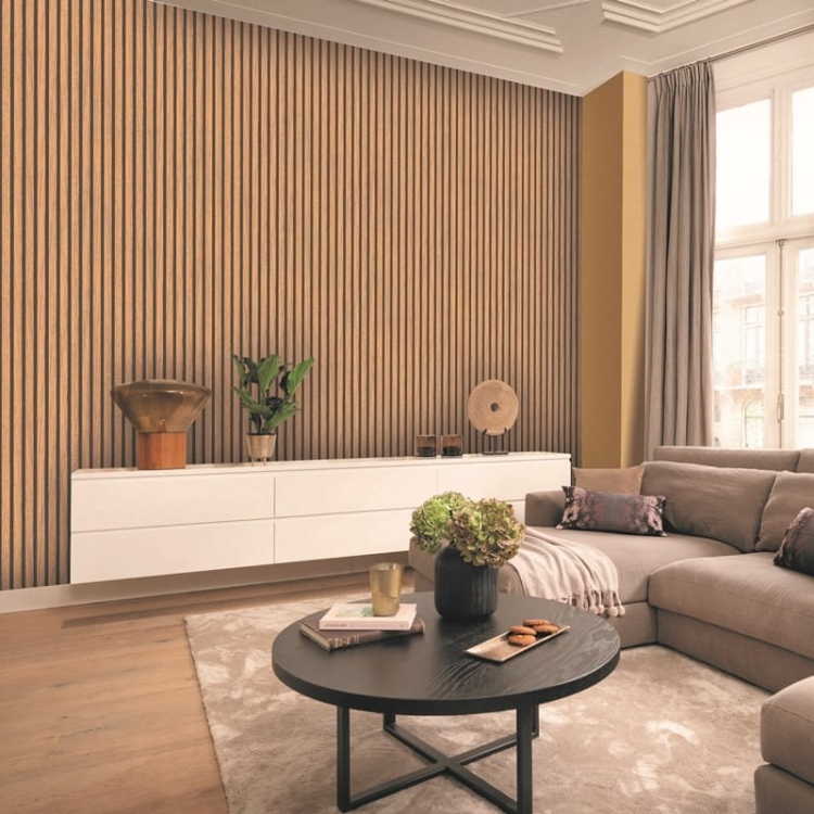 Rasch Lamele beżowy, imitacja lameli ściennych 278408