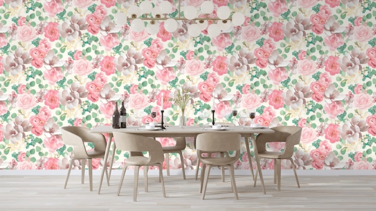 SINTRA 511237 Tapeta ścienna duże kwiaty kolorowe