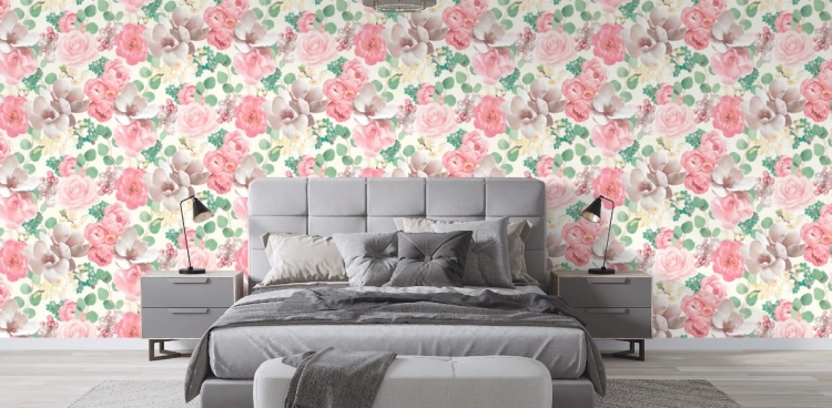 SINTRA 511237 Tapeta ścienna duże kwiaty kolorowe