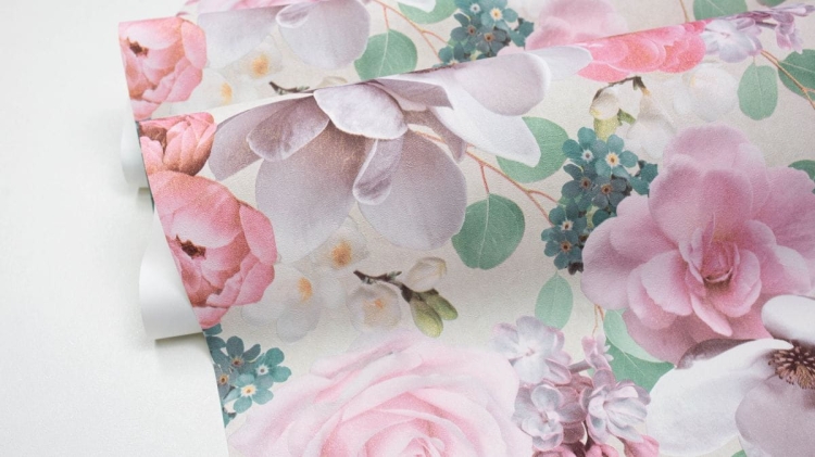 SINTRA 511237 Tapeta ścienna duże kwiaty kolorowe