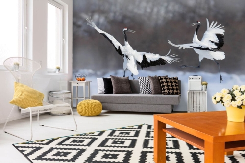 Fototapeta MS-5-0402 Tańczące żurawie flizelinowa Dimex