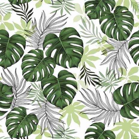 Cerata plamoodporna Obrus z PCV na włókninie Liście Monstera Dekorama 149A szer. 140cm