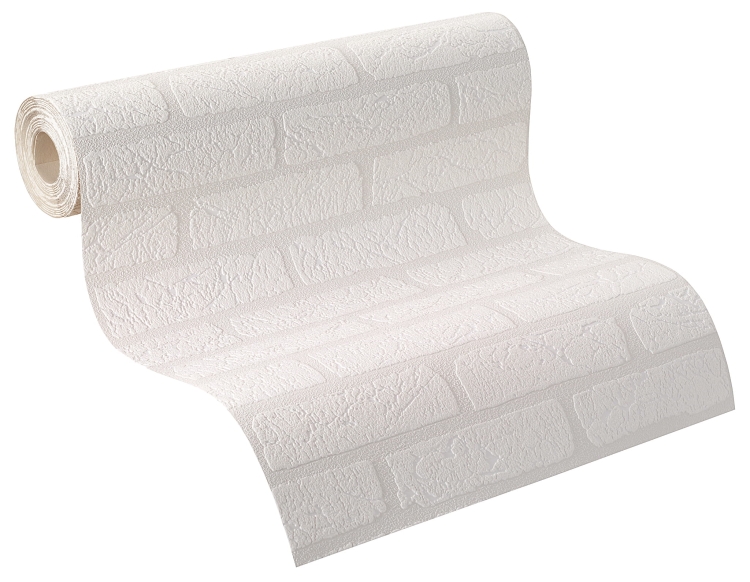Tapeta ścienna winylowa na flizelinie, biała cegła 3D, Rasch, 309627