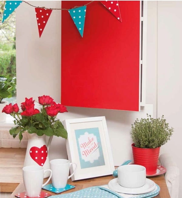 D-C-Fix 200-2879 45 cm okleina samoprzylepna, jednokolorowa czerwona pomarańcza połysk , folia samoprzylepna na parapet, meble, blat kuchenny, drzwi