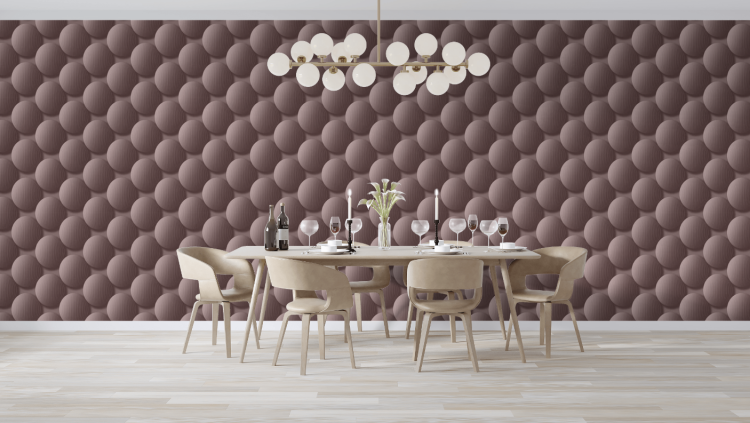 Tapeta ścienna na flizelinie kule 3D brązowy metalik 520741 aranżacja