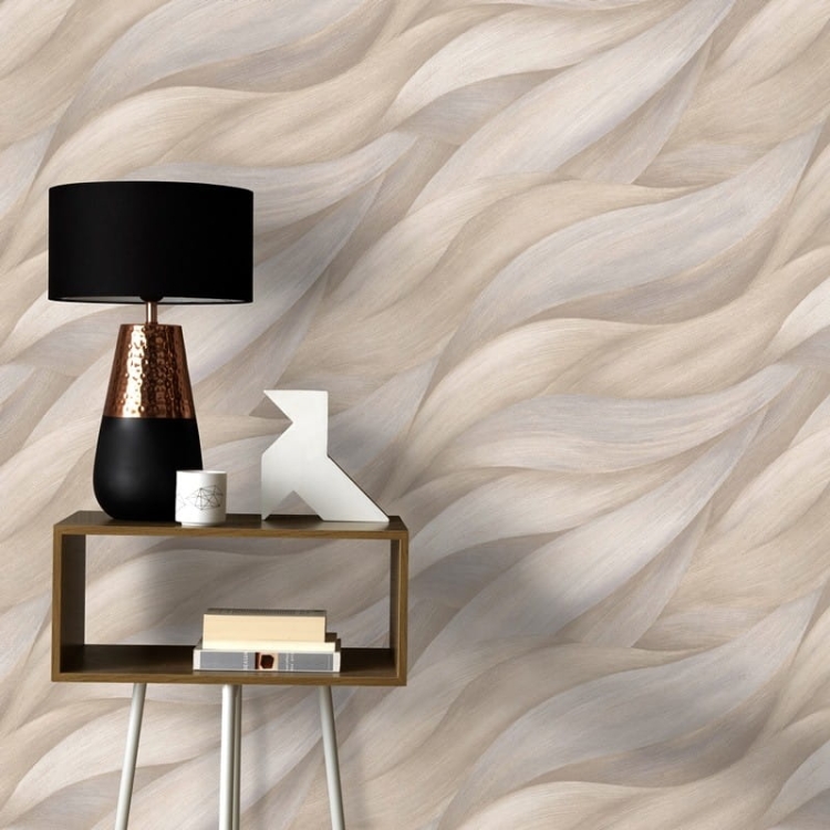 Tapeta ścienna na flizelinie fale brązowa 10257-02