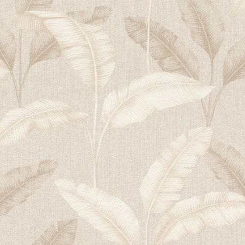tapeta-200331.ścienna papierowa ekologiczna palmy, liście Rasch beżowa