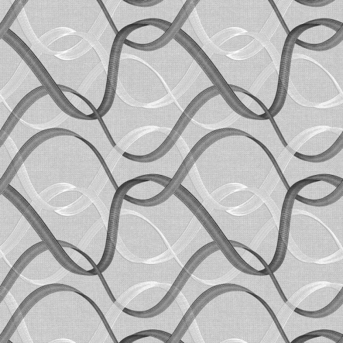 Cerata plamoodporna Obrus z PCV na włókninie Dekorama Fale szare 152E szer. 140cm  czarno szare