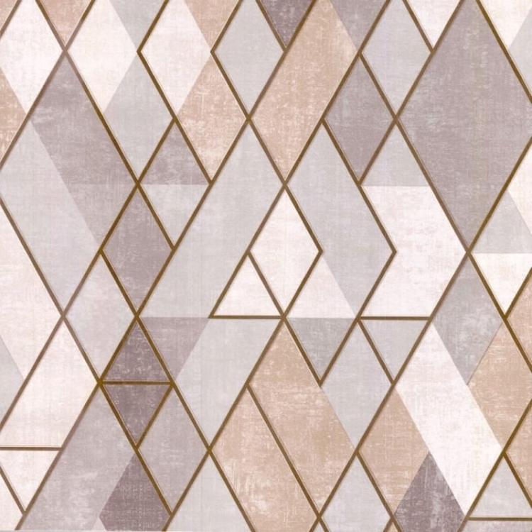 tapeta-geometryczna-romby-winylowa-na-flizelinie M 61707 do kuchni łazienki beż