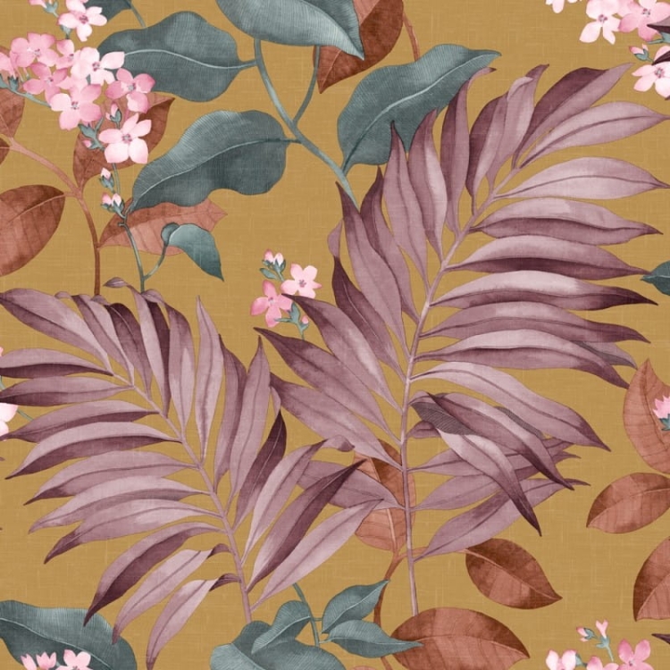 Winylowa tapeta ścienna na flizelinie ugepa A86410 palmy, liście, kwiaty