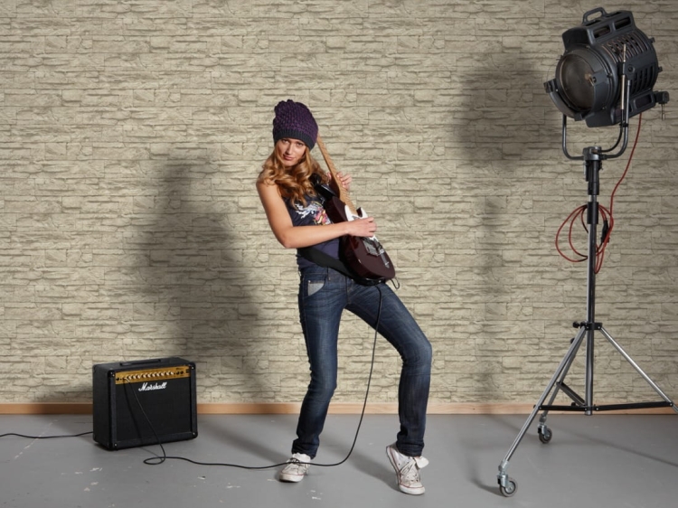 7071-30 Tapeta ścienna winylowa na flizelinie beżowy kamień, łupek 3D