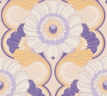 Retro Chic 39530-3 Tapeta ścienna AS Kwiaty fioletowe