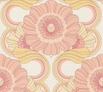 Retro Chic 39530-5 Tapeta ścienna AS Kwiaty łososiowe