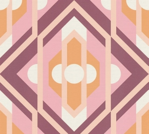 Retro Chic 39531-1 Tapeta ścienna AS Wzór geometryczny różowy