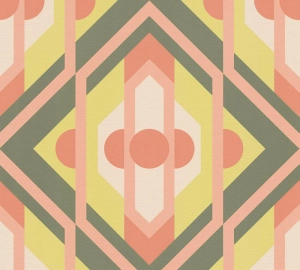 Retro Chic 39531-3 Tapeta ścienna AS Wzór geometryczny kolorowy