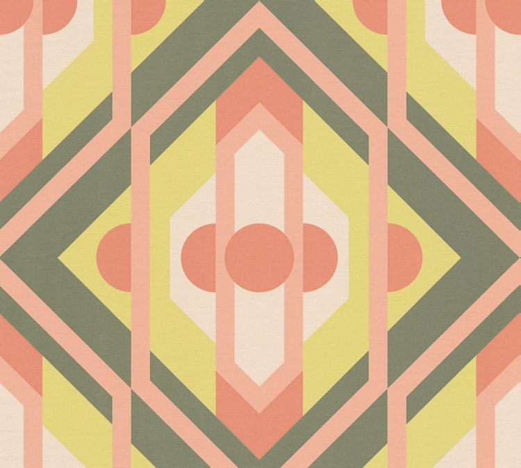 Retro Chic 39531-3 Tapeta ścienna AS Wzór geometryczny kolorowy