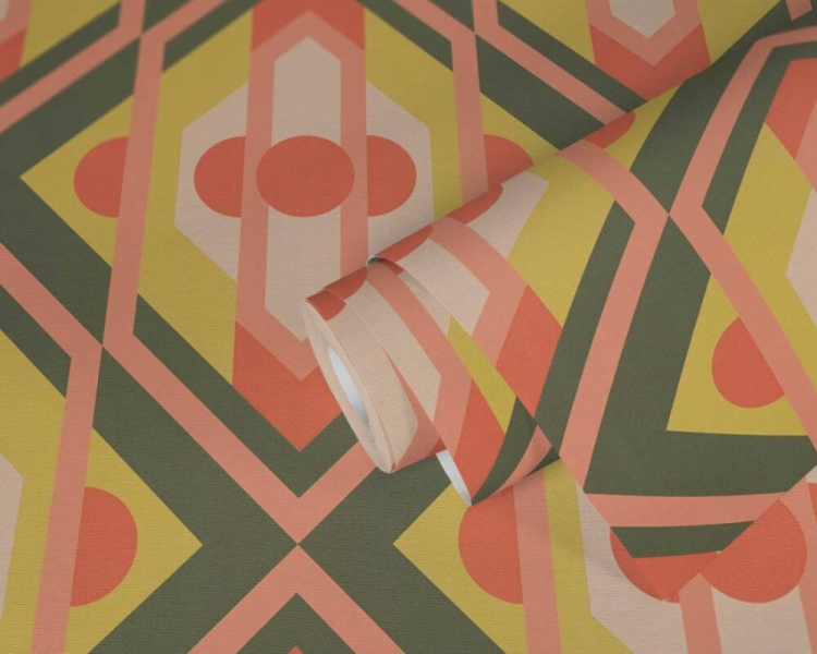 Retro Chic 39531-3 Tapeta ścienna AS Wzór geometryczny kolorowy