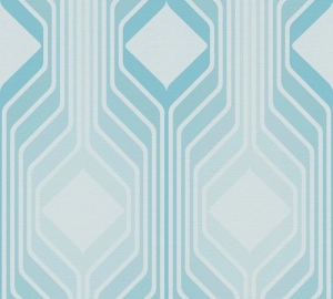 Retro Chic 39532-1 Tapeta ścienna AS Wzór geometryczny niebieski