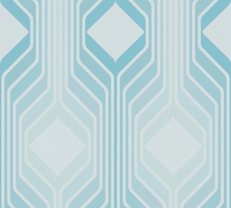 Retro Chic 39532-1 Tapeta ścienna AS Wzór geometryczny niebieski