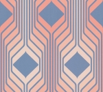 Retro Chic 39532-2 Tapeta ścienna AS Wzór geometryczny różowo niebieski