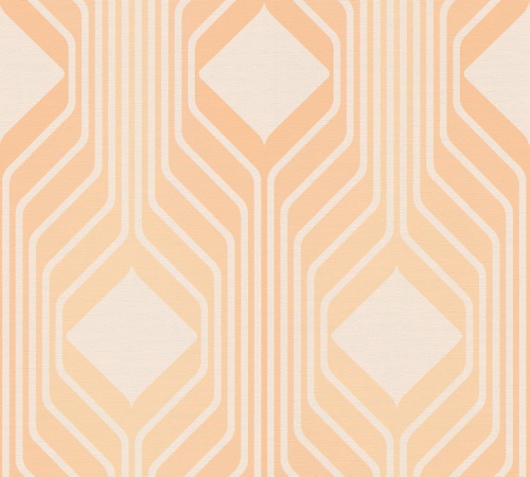 Retro Chic 39532-3 Tapeta ścienna AS Wzór geometryczny pomarańczowy