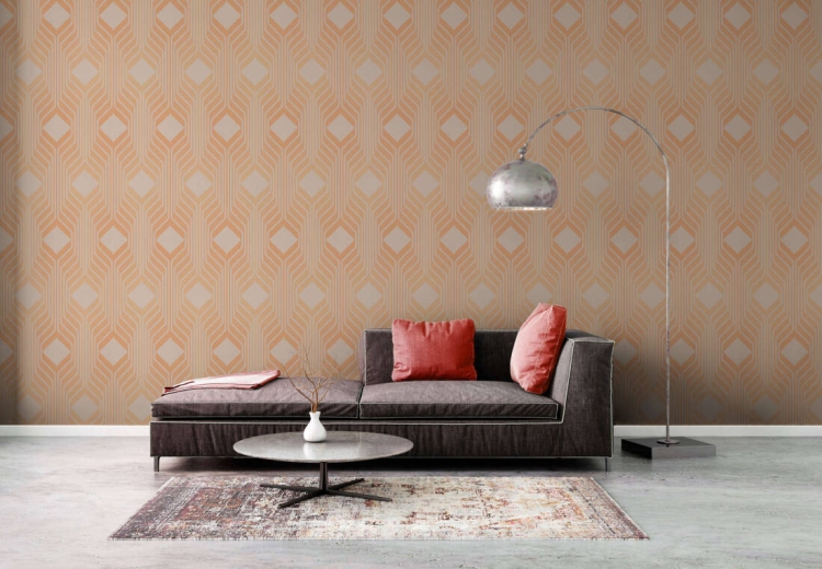 Retro Chic 39532-3 Tapeta ścienna AS Wzór geometryczny pomarańczowy