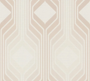 Retro Chic 39532-4 Tapeta ścienna AS Wzór geometryczny jasny brąz