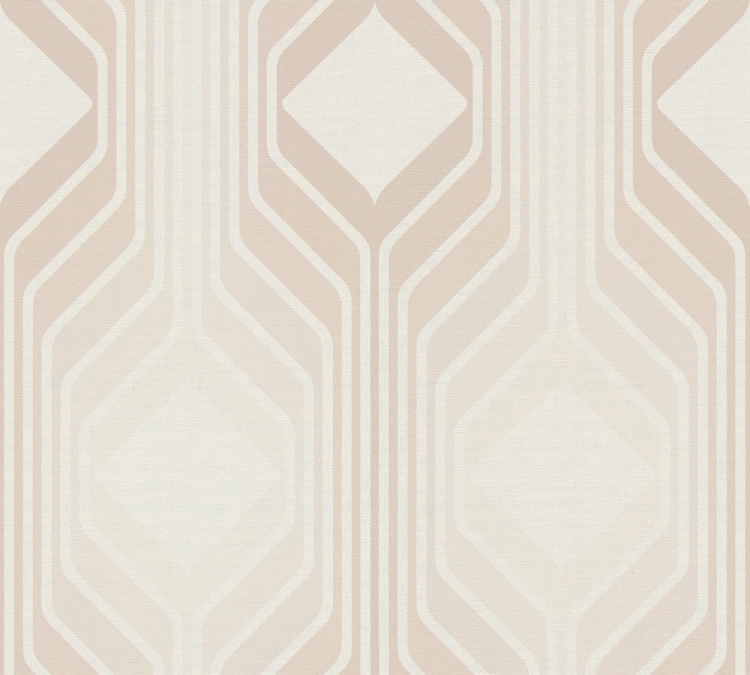 Retro Chic 39532-4 Tapeta ścienna AS Wzór geometryczny jasny brąz
