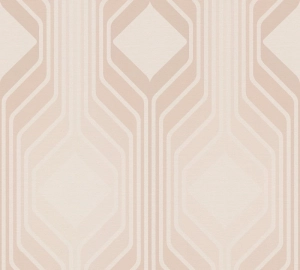 Retro Chic 39532-5 Tapeta ścienna AS Wzór geometryczny łososiowy