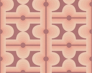 Retro Chic 39533-2 Tapeta ścienna AS Wzór geometryczny różowo ceglany