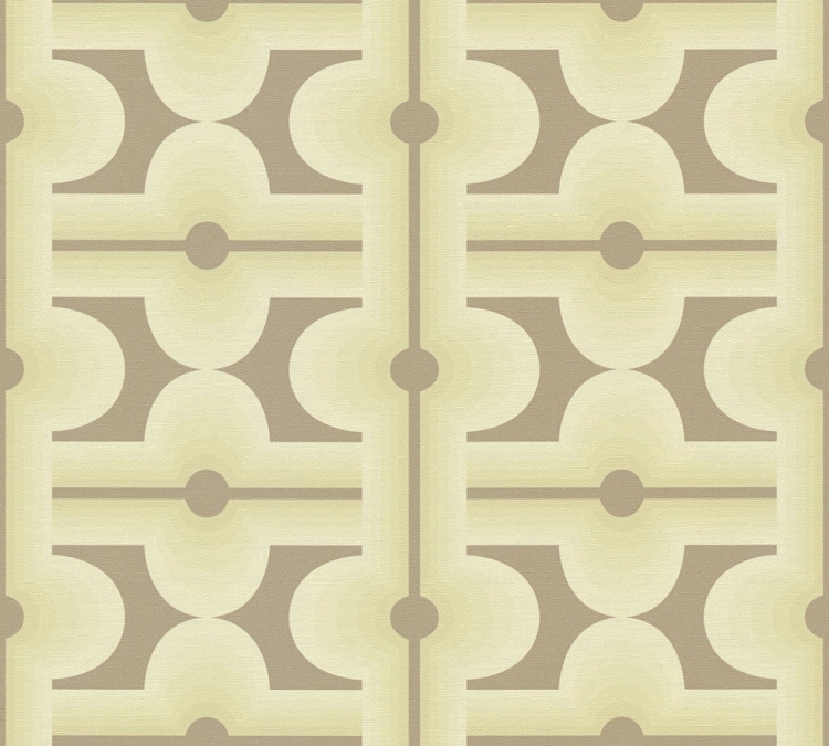 Retro Chic 39533-3 Tapeta ścienna AS Wzór geometryczny zielony